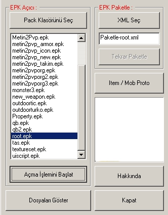 Metin2 UnEPK Pack Açıcı Program İndir